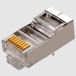 Shielded EZ pass-through RJ45 Cat. 6A FTP male connector 0022