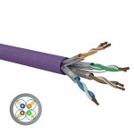 Cat. 6A U/FTP LSZH stranded cable in 500 m reel, violet color 0242/L