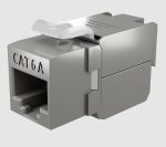 Cat. 6A shielded RJ45 slim keystone jack, tool-less 05834