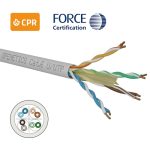 Cat. 6 U/UTP LSZH Dca, s2, d2, a1 solid cable in 1000 m box, AWG 24, white color 0703D2