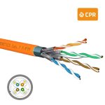 Cat. 7 F/FTP LSZH Dca s2, d2, a1 solid cable in 500 m reel, orange color