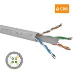 Cat. 6A U/UTP LSZH Dca s2, d2, a1 solid cable in 500 m reel, white color 0849D2