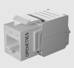 Cat. 6A UTP RJ45 180º slim keystone jack, tool-less white color 5827