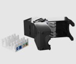 Cat. 6A UTP RJ45 180º slim keystone jack, tool-less BLACK color 5828 - Image 2