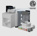 Cat. 6A UTP RJ45 slim keystone jack, tool-less, ETL Certif. [AXT Certifi ed and compatible with Madrid Digital] 5854