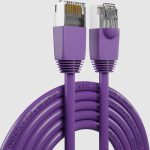 Cat. 6A/6 U/FTP LSZH patch cord 10 m, violet color 67310