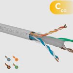 Cat. 6A U/UTP LSZH Cca, s1a, d1, a1 solid cable in 305 m box, white color 860C