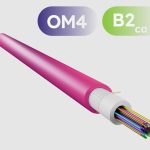 05225 24 fiber OM4 dielectric fiber optic cable [50/125 µm], 7.5 mm outer diameter, LSZH jacket, B2ca.