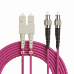 50698  OM4 ST-SC Duplex Patch Cord – 50/125 μm, 2 m