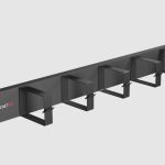 5526  19" 5-ring horizontal manager, metal rings (1 U)